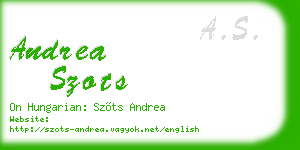 andrea szots business card