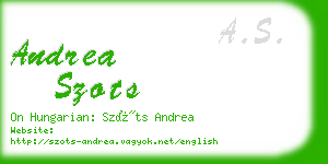 andrea szots business card